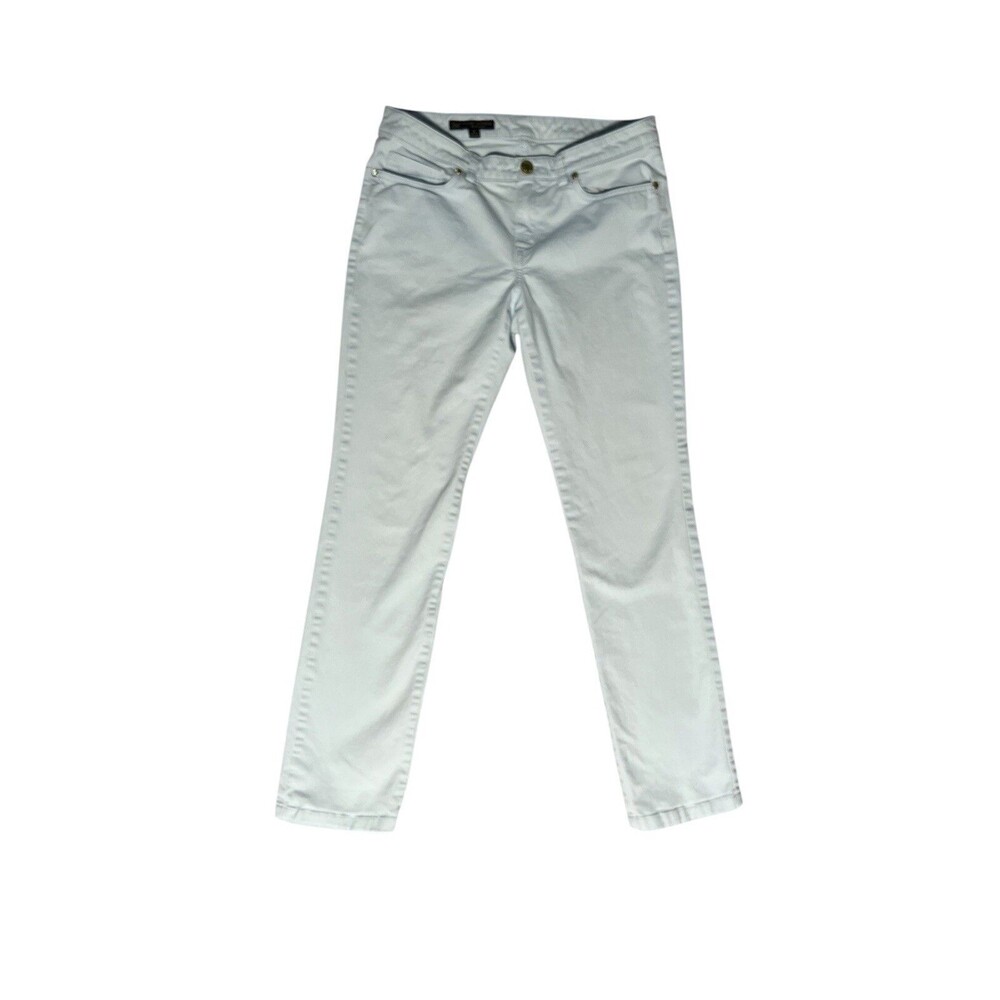 346 Brooks Brothers Womens Natalie Fit Mid-Rise Straight Jeans Light Blue Size 4